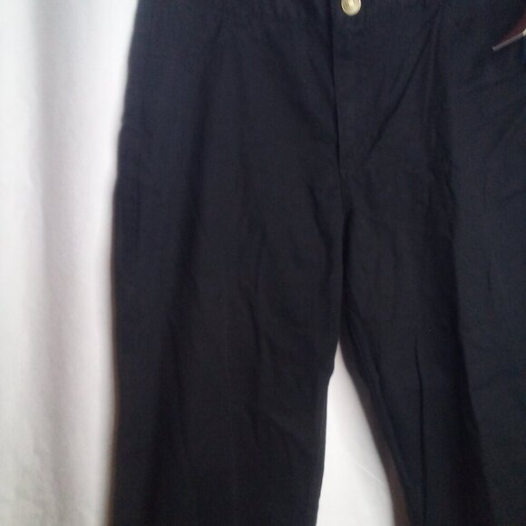 Merona Cropped Pants 10 Fit 1 Below Waist Relaxed Hip Black - Picture 10 of 14